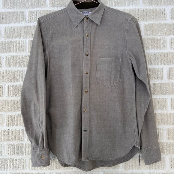 MEN’S ROGUE TERRITORY Taupe Grey Button Down Shirt - Picture 2 of 6